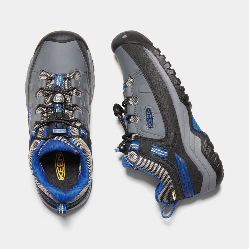 Keen Targhee Waterproof - Çocuk Trekking Ayakkabısı - Gri/Mavi - Türkiye (078956NUI)